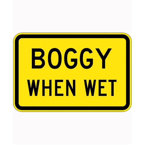 WORKWEAR, SAFETY & CORPORATE CLOTHING SPECIALISTS 900x600mm - Aluminium - Class 1 Reflective - Boggy When Wet