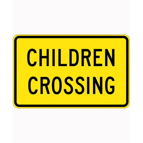 WORKWEAR, SAFETY & CORPORATE CLOTHING SPECIALISTS - 950x600mm - Aluminium - Class 1 Reflective - Children Crossing