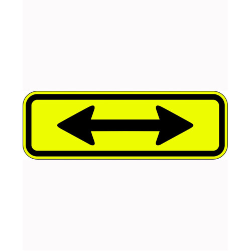 WORKWEAR, SAFETY & CORPORATE CLOTHING SPECIALISTS 600x200mm - Aluminium - Class 1 Reflective - Crossing Arrows (For Use Only With W6-7)