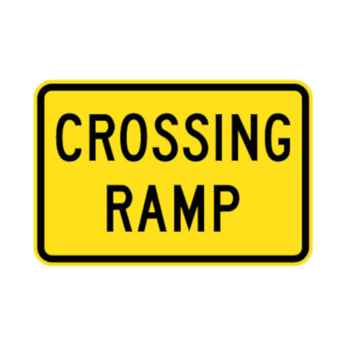 WORKWEAR, SAFETY & CORPORATE CLOTHING SPECIALISTS - 750x500mm - Aluminium - Class 1 Reflective - Crossing Ramp