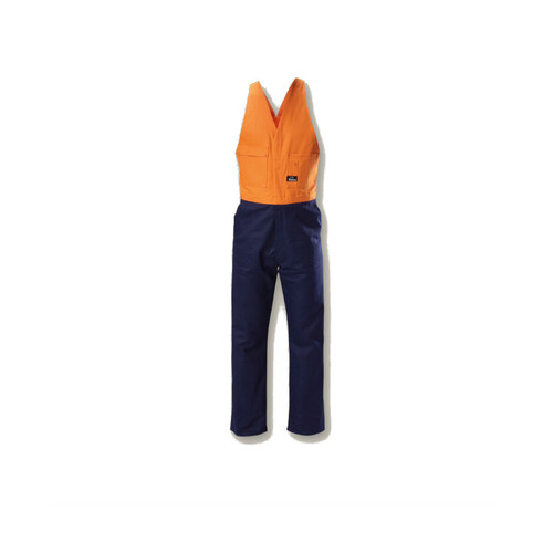 WORKWEAR, SAFETY & CORPORATE CLOTHING SPECIALISTS - Foundations - Hi-Visibility Two Tone Cotton Drill Action Back Overall