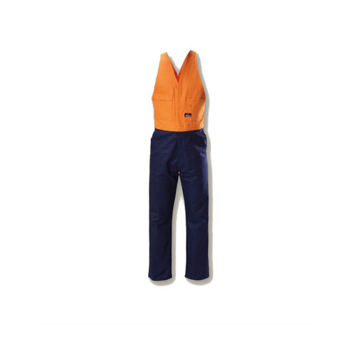 WORKWEAR, SAFETY & CORPORATE CLOTHING SPECIALISTS Foundations - Hi-Visibility Two Tone Cotton Drill Action Back Overall