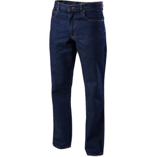 WORKWEAR, SAFETY & CORPORATE CLOTHING SPECIALISTS - Foundations - 1/4 oz Enzyme Washed Rigid Denim Jean