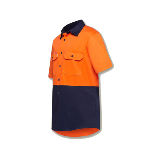 WORKWEAR, SAFETY & CORPORATE CLOTHING SPECIALISTS Core - Mens S/S L/weight 2 tone Ventilated Shirt
