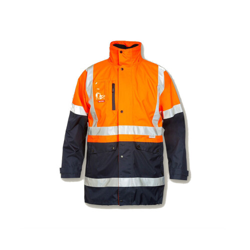 WORKWEAR, SAFETY & CORPORATE CLOTHING SPECIALISTS Foundations - 4 in 1 Two Tone Wet Weather Jacket with 3M 8912 Tape