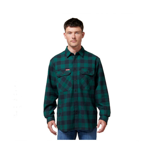 WORKWEAR, SAFETY & CORPORATE CLOTHING SPECIALISTS FOUNDATIONS - CHECK FLANNEL LONG SLEEVE SHIRT