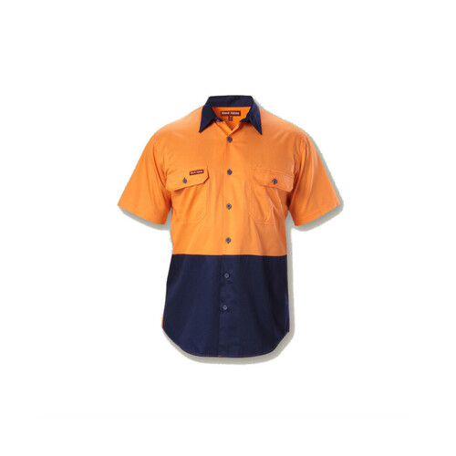 WORKWEAR, SAFETY & CORPORATE CLOTHING SPECIALISTS Koolgear - Hi-Vis Two Tone Ventilated Shirt Short Sleeve