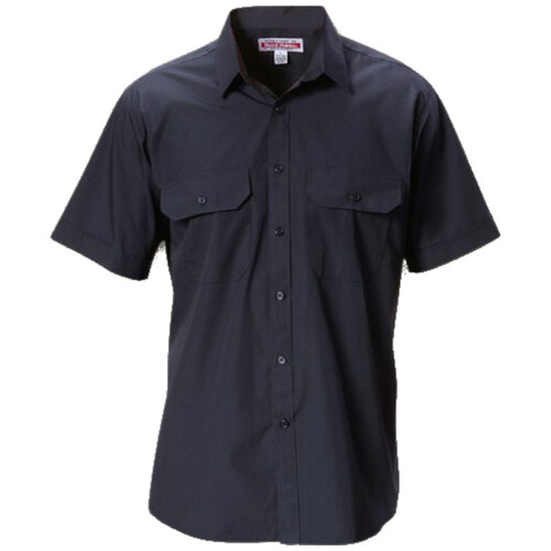 WORKWEAR, SAFETY & CORPORATE CLOTHING SPECIALISTS Foundations - Permanent Press Poly Cotton Shirt Short Sleeve
