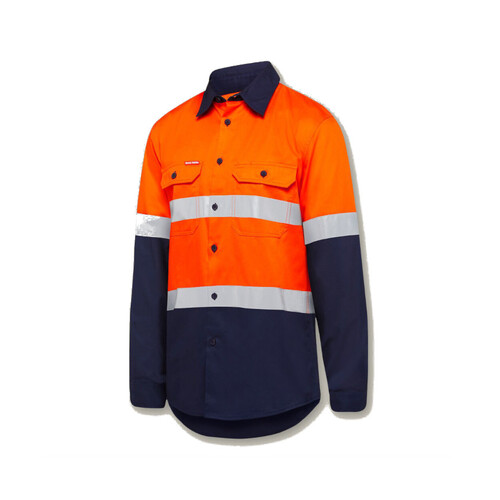 WORKWEAR, SAFETY & CORPORATE CLOTHING SPECIALISTS Core - Shirt Long Sleeve 2 Tone Taped Vented