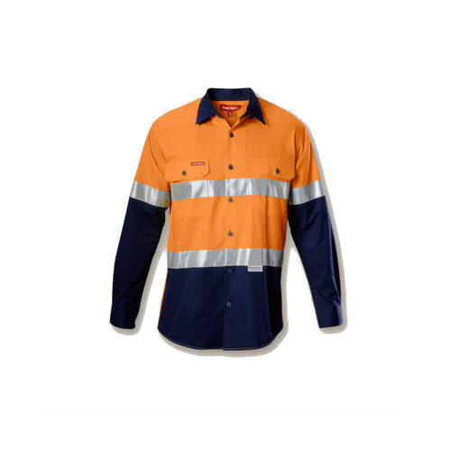WORKWEAR, SAFETY & CORPORATE CLOTHING SPECIALISTS Koolgear - Hi-Vis Two Tone Ventilated Shirt LS