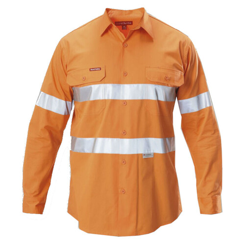 WORKWEAR, SAFETY & CORPORATE CLOTHING SPECIALISTS Koolgear - Hi-Vis Ventilated Shirt with 3M Tape LS