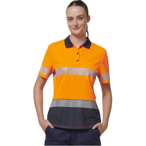 WORKWEAR, SAFETY & CORPORATE CLOTHING SPECIALISTS CORE - WOMENS SHORT SLEEVE TAPED POLO