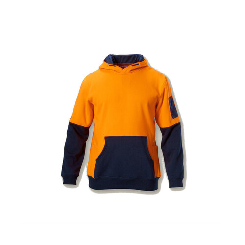 WORKWEAR, SAFETY & CORPORATE CLOTHING SPECIALISTS Foundations - Hi-Visibility Two Tone Brushed Fleece Hoodie