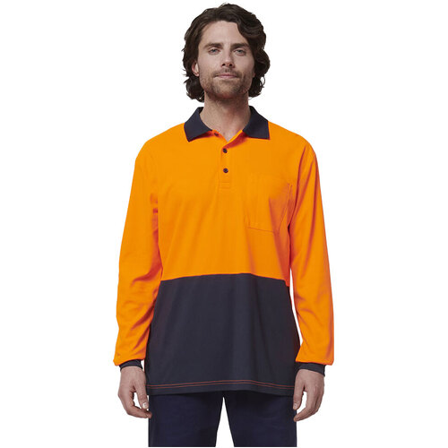 WORKWEAR, SAFETY & CORPORATE CLOTHING SPECIALISTS CORE - MENS LONG SLEEVE HIVIS POLO
