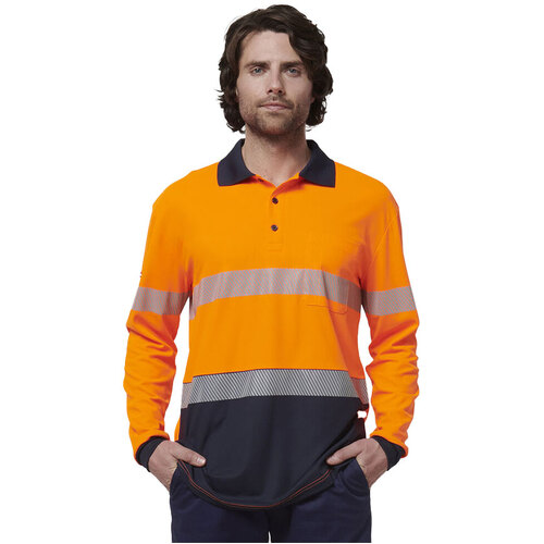 WORKWEAR, SAFETY & CORPORATE CLOTHING SPECIALISTS CORE - MENS LONG SLEEVE TAPED POLO